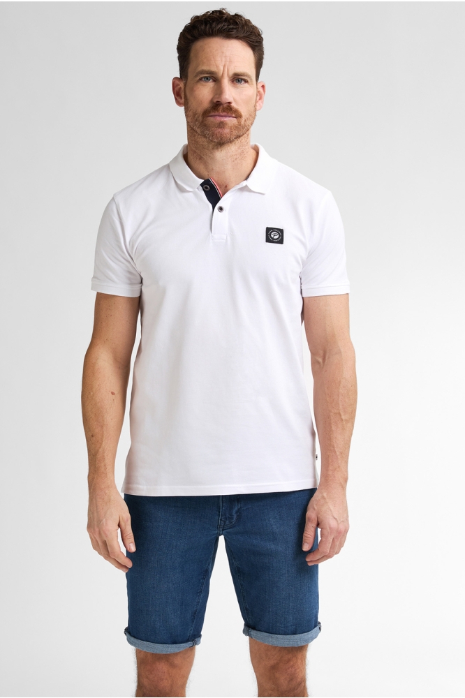 POLO MET KORTE MOUWEN M 1050 POL945 0000 BRIGHT WHITE